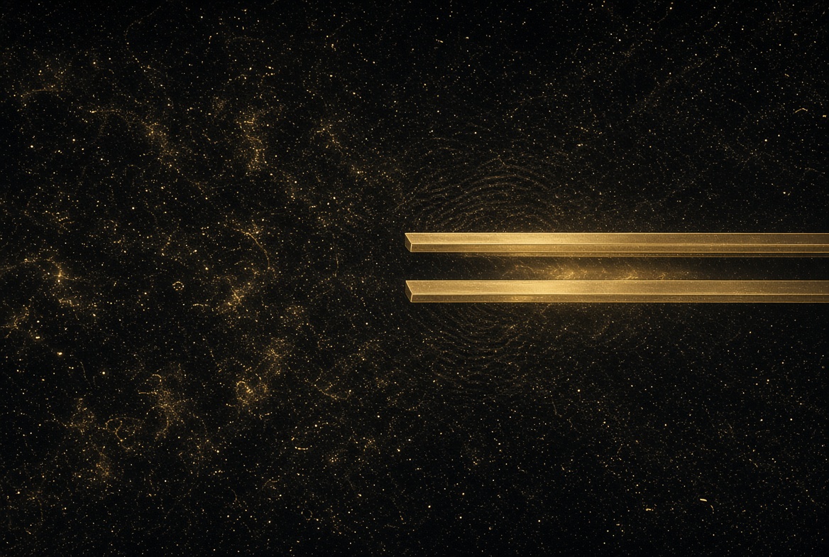 Gold Casimir plates in a jittering quantum vacuum · vacuum fluctuations · field after the wave