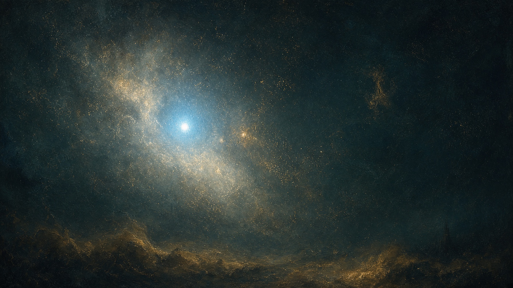 Merope’s light, a wide veil, and a faint knot the glare almost hides
