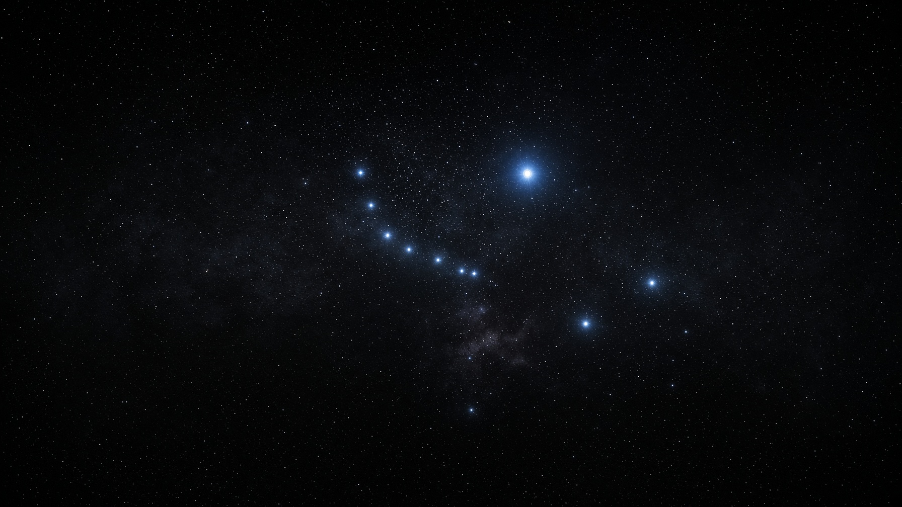A bright blue-white shoulder-star in Orion. Mythopoesis, not a sky map.