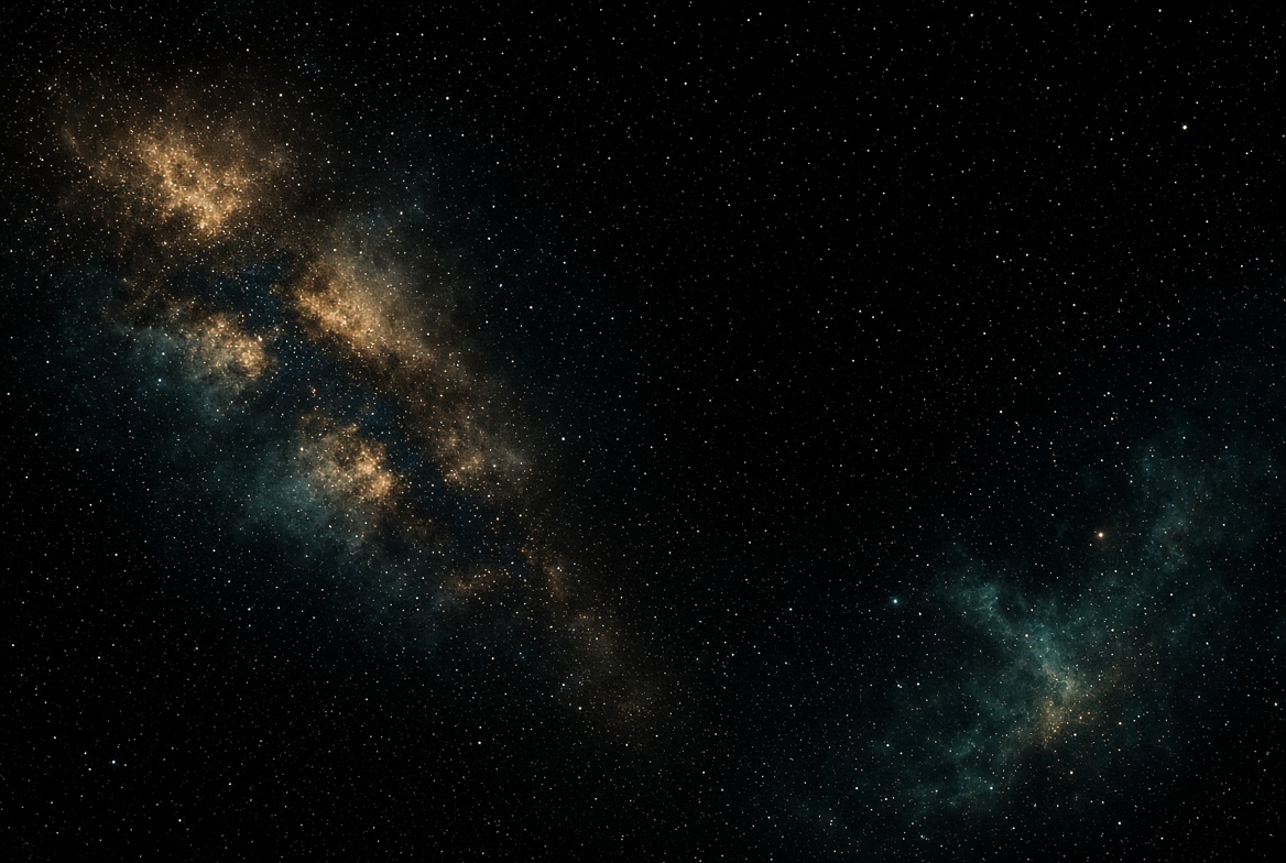 The Milky Way over a dark ridgeline. Real night.